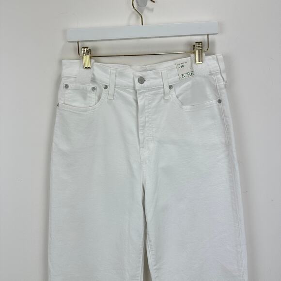 J.Crew Slim Wide Leg Jean White High Waisted Classic Stretch Denim US 28 NWT - Picture 9 of 16